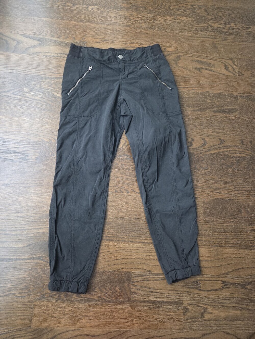 Athleta Women's Black Zipper Pocket Jogger Pants Sz.4 (O8)